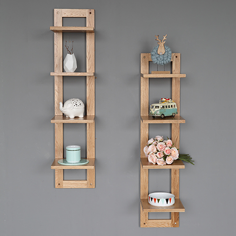 Hot Sale Modern Oak Solid Wood Wall Shelve