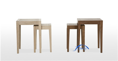 white oak stool set 1