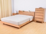 Oak solidwood double bed